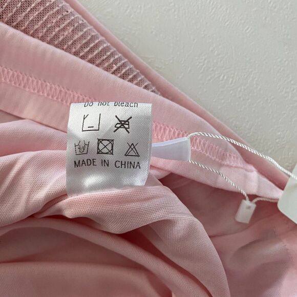 Sucolan Pink Sequin Top NWT | Sparkly Short Sleeve Party Blouse Women’s Size L/X - Picture 6 of 8